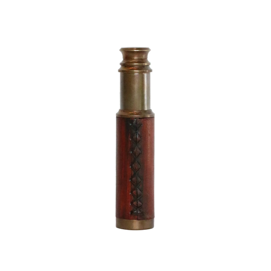 CC Interiors Leather & Brass Telescope