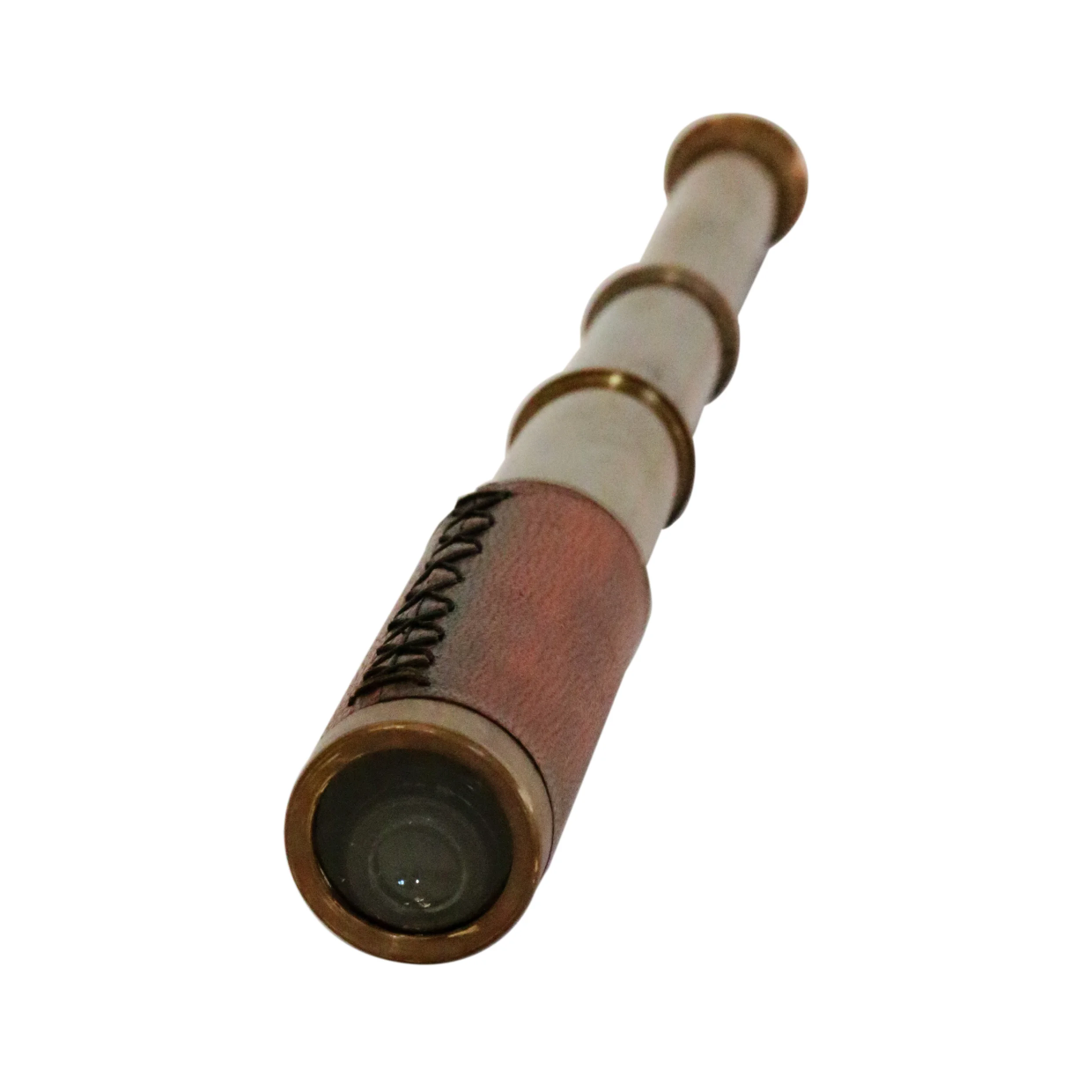 CC Interiors Leather & Brass Telescope