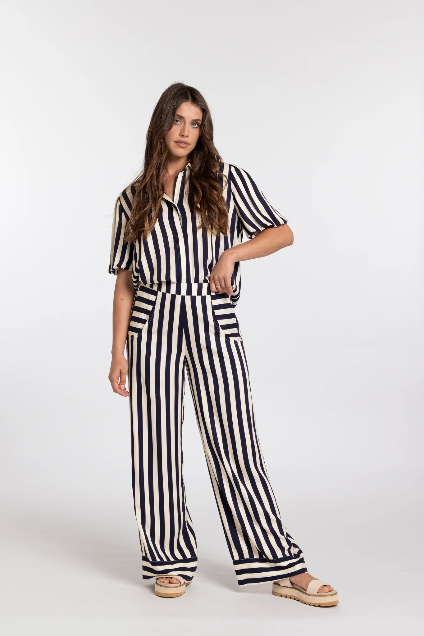 Mi Moso Evelyn Blouse - Stripe