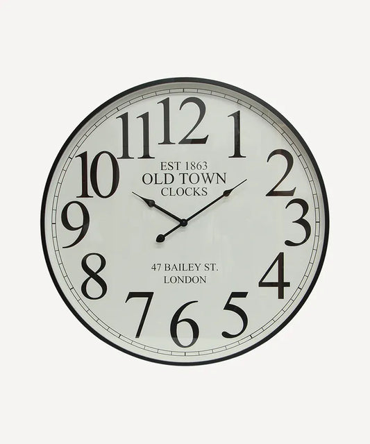 French Country Noir Numeral Wall Clock