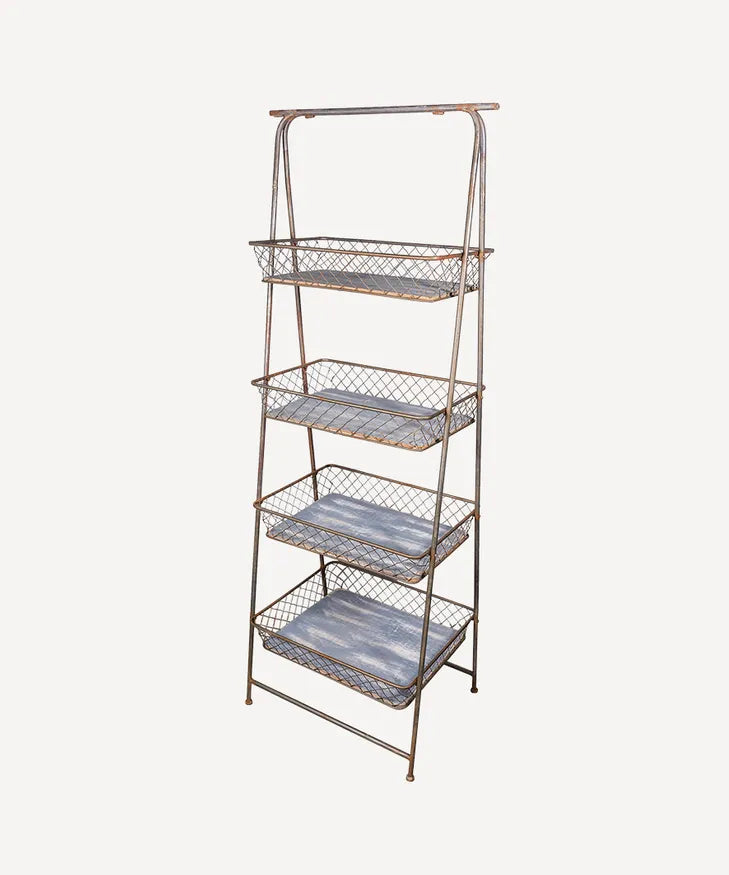 French Country Four Shelf Stand