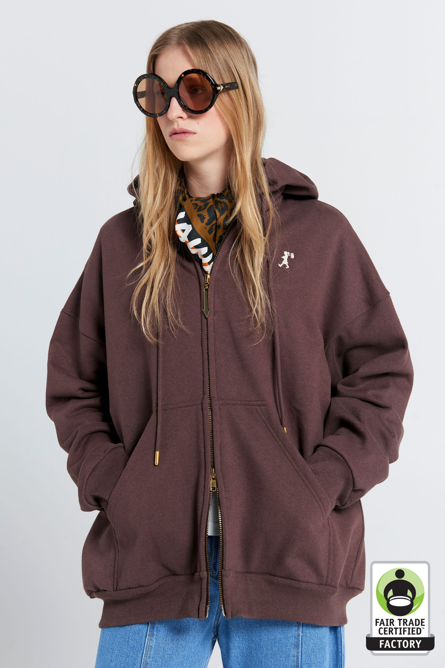 Karen Walker Oversized Hoodie - Chocolate Brown