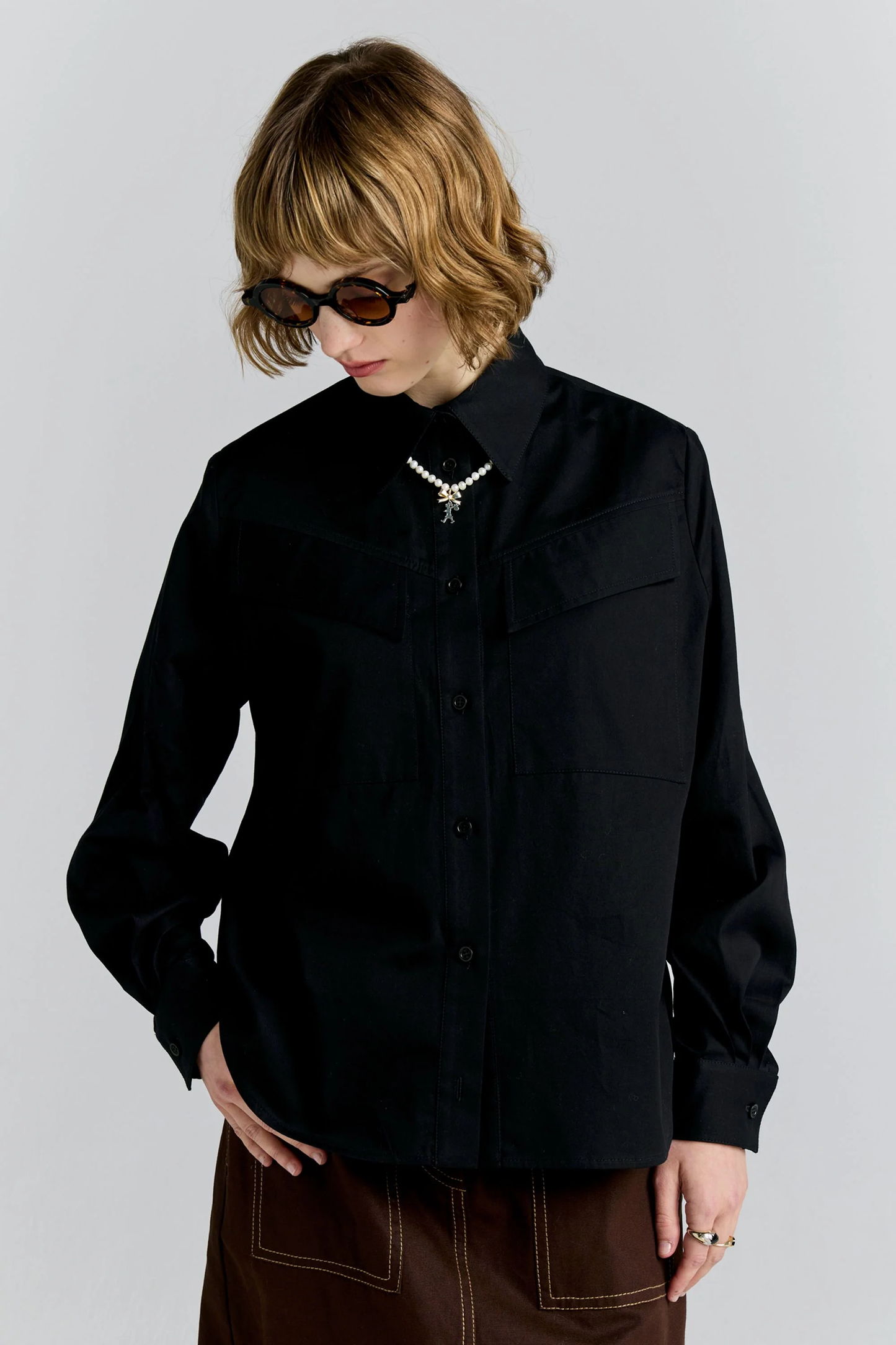 Karen Walker Squire Shirt - Black