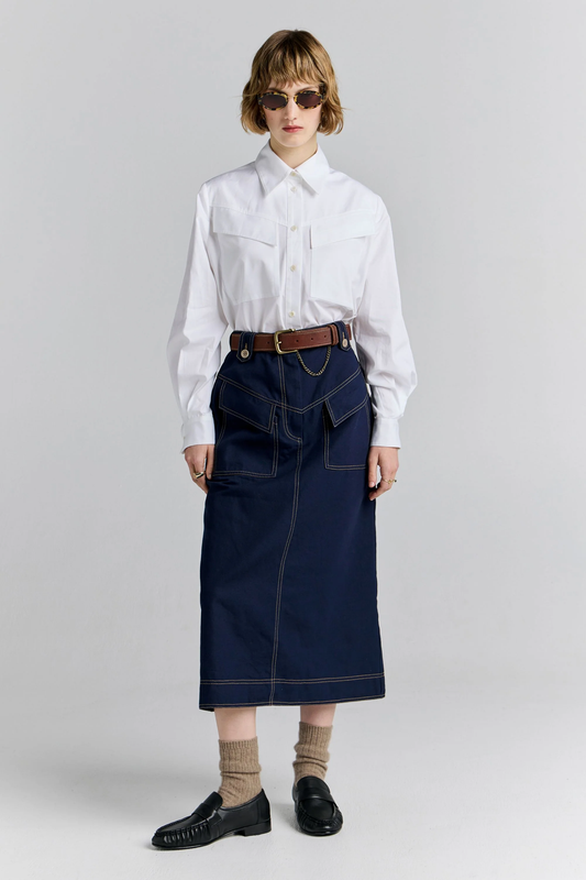 Karen Walker Wayfare Skirt - Navy