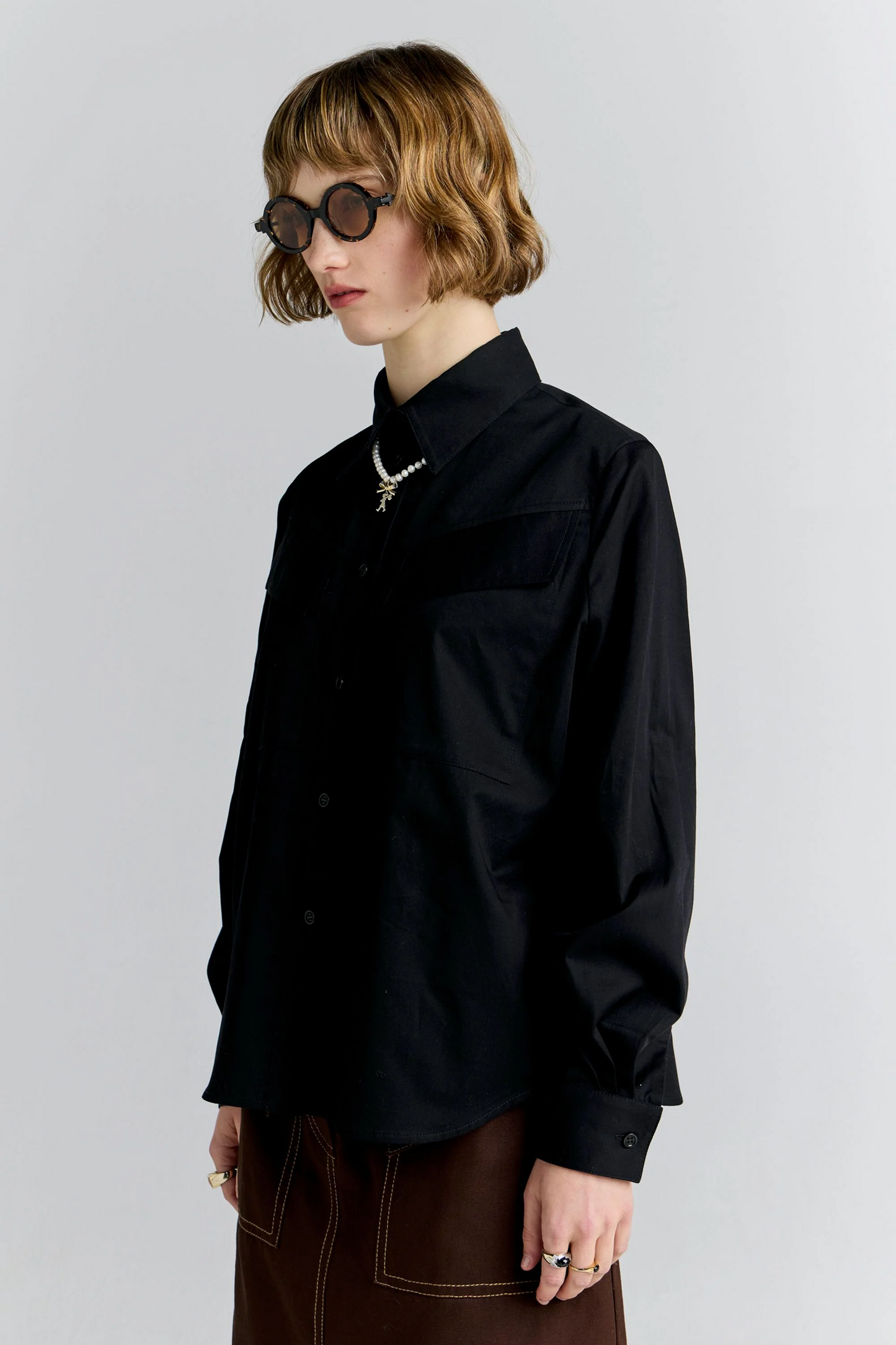 Karen Walker Squire Shirt - Black
