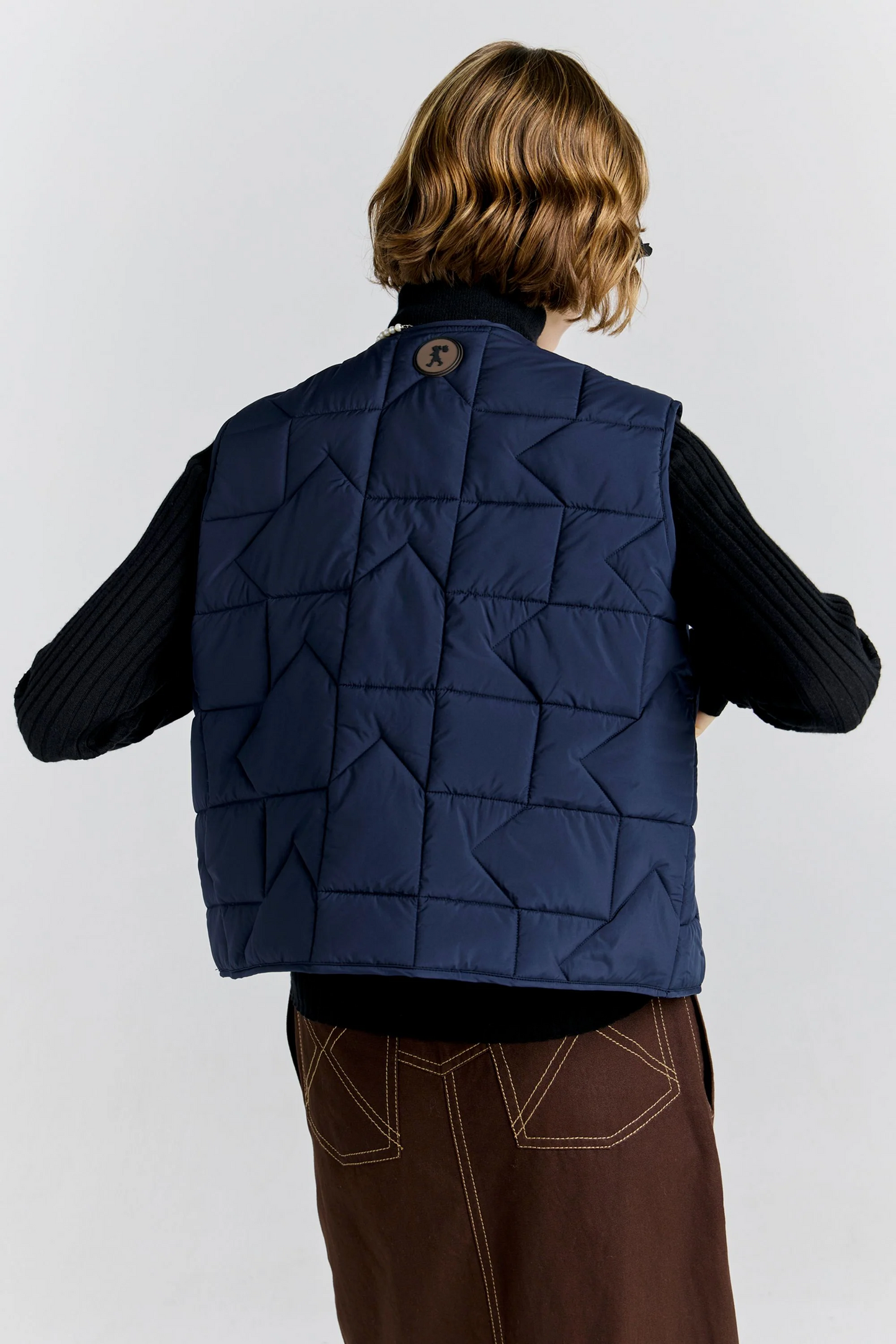 Karen Walker Quilted Drift Vest - Navy