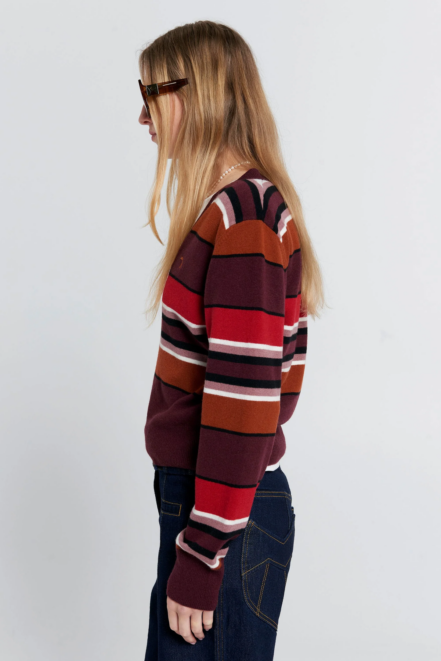 Karen Walker Colette Sweater - Poppy Stripe