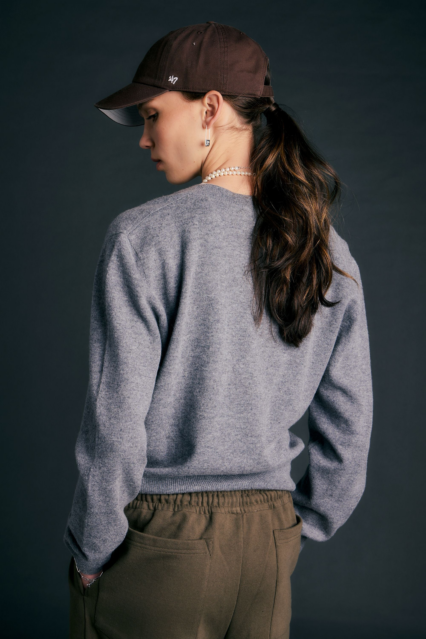 Karen Walker Colette Sweater - Grey Marle