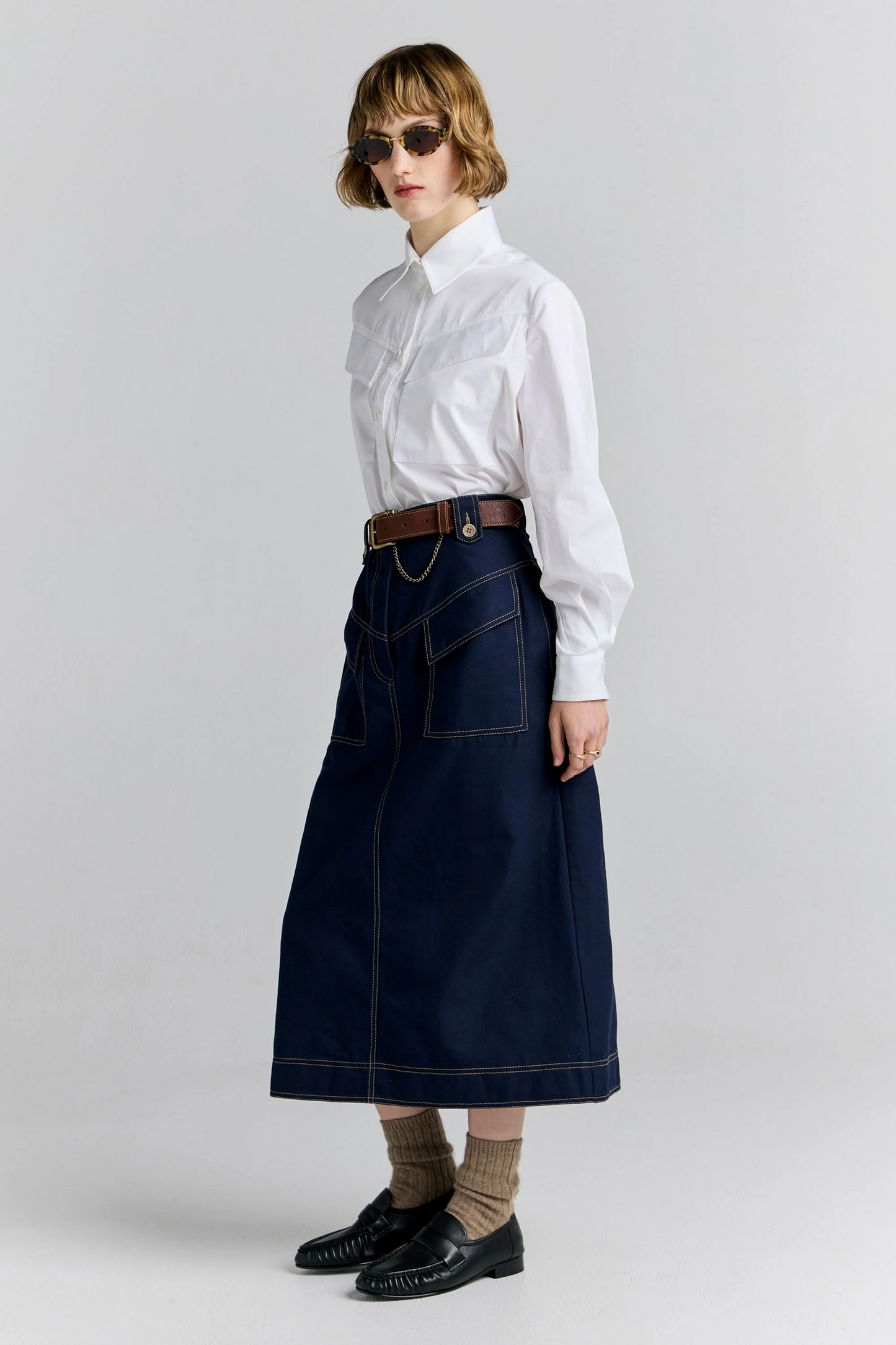Karen Walker Wayfare Skirt - Navy