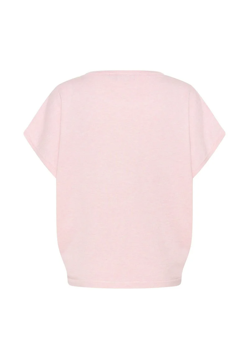 Saint Tropez Mila Round Neck SS Pullover - Ballerina Melange