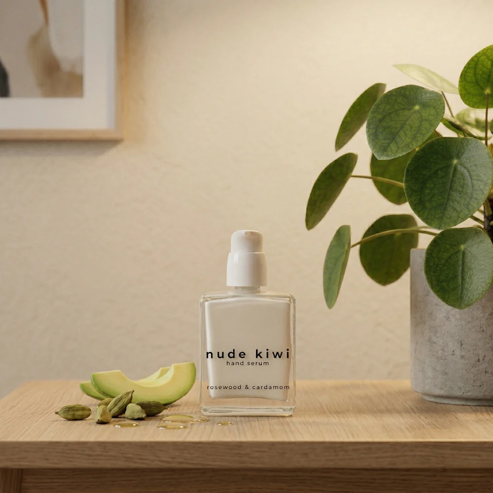 Nude Kiwi Hand Serum with Rosewood & Cardamom - 50ml