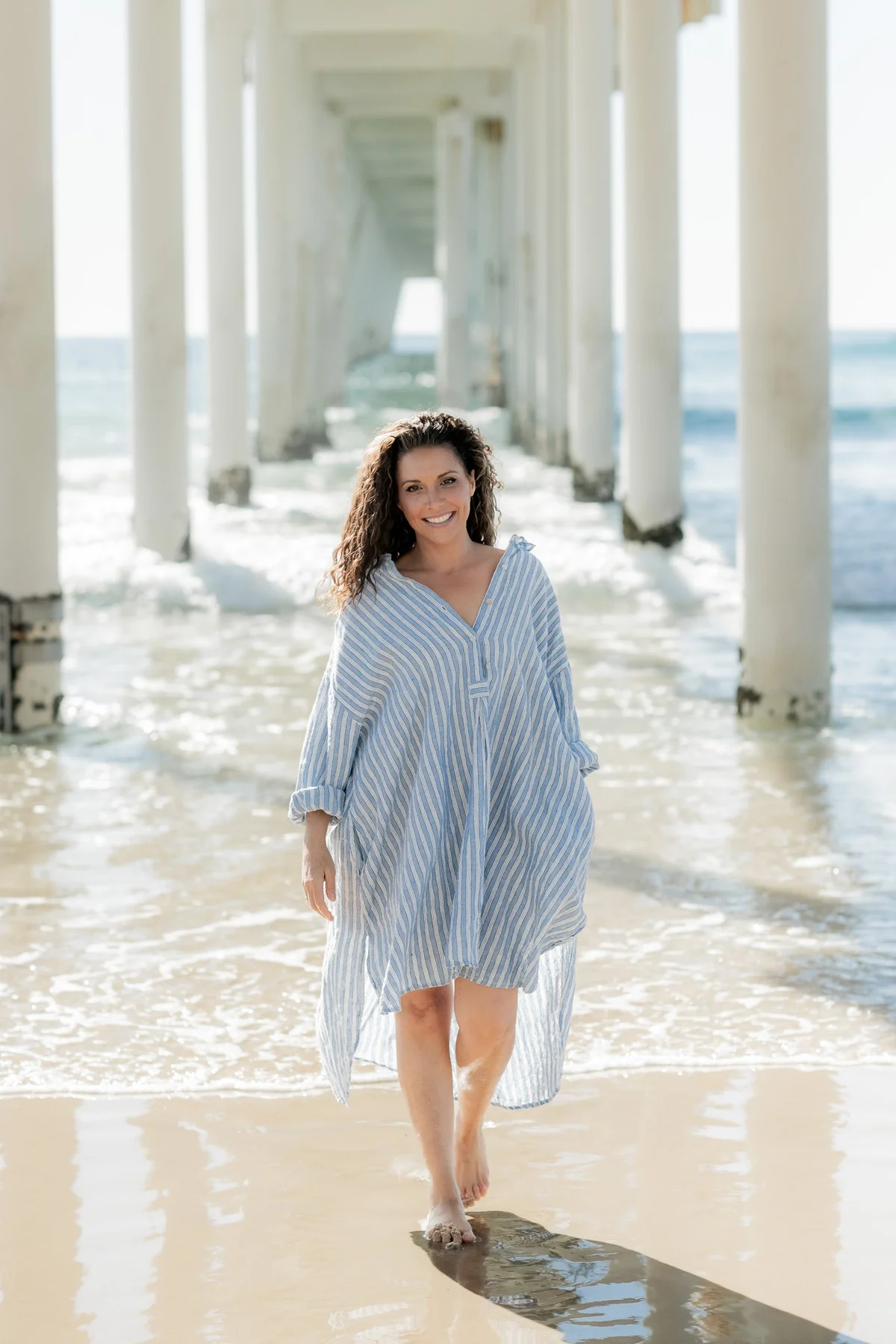 Meg By Design Harper Shirt Linen - Boat Stripe