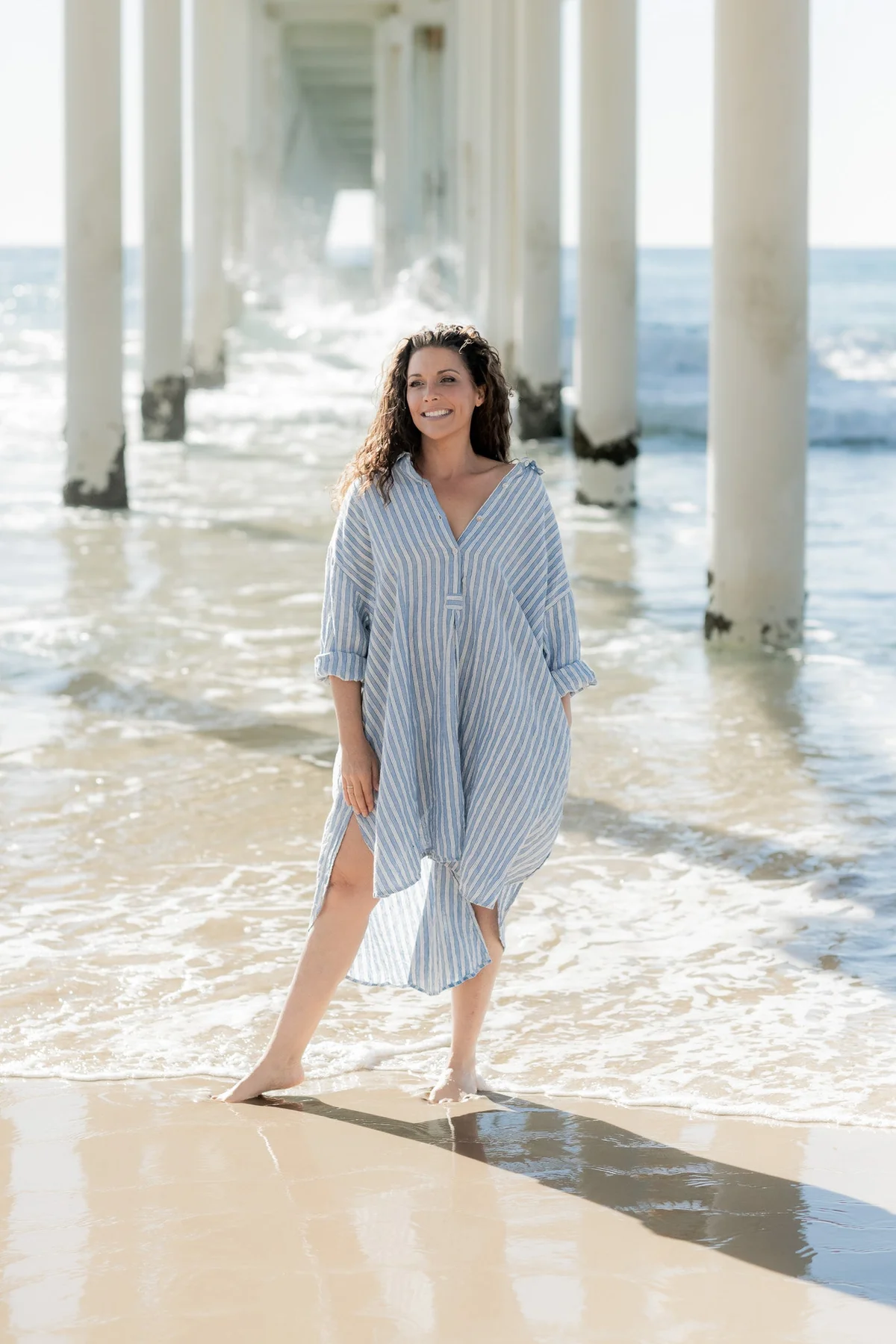 Meg By Design Harper Shirt Linen - Boat Stripe