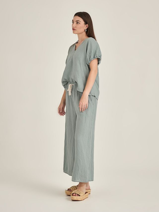Sills Billie Linen Top - Seaweed