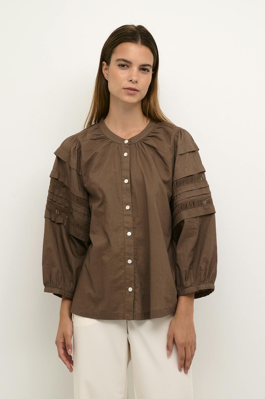 Karen By Simonsen Ommi Blouse - Chocolate Chip