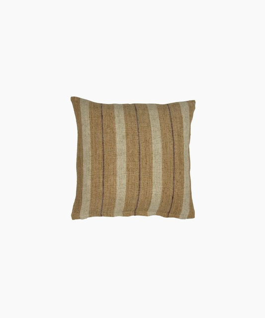 French Country Marigold Linen Multi Stripe Cushion