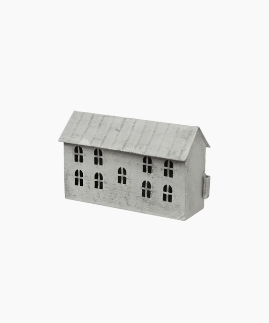 French Country Tealight House Zinc Long