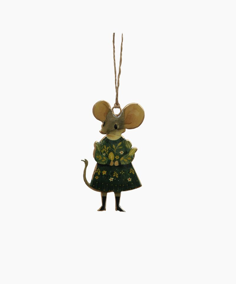 French Country Edna Forest Green Hanging Mouse