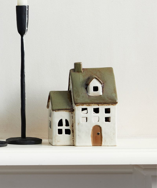 French Country Alsace Tealight  Chapel Olive Green