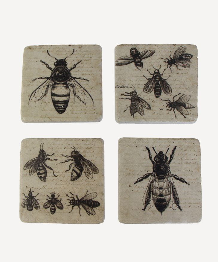 French Country Bee Coasters