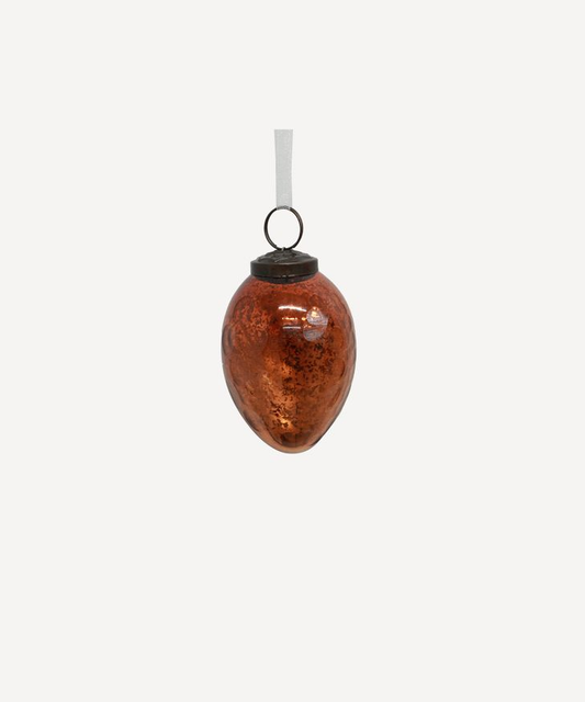 French Country Sandblasted Oval Bauble - Copper