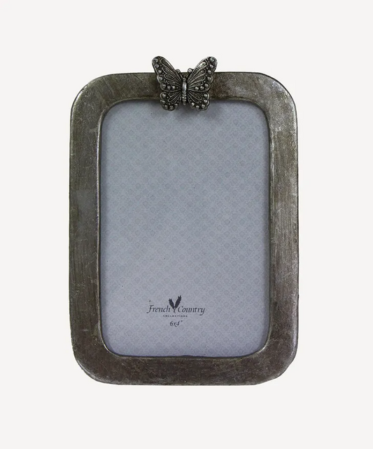 French Country Butterfly Photo Frame Vertical - 4x6"