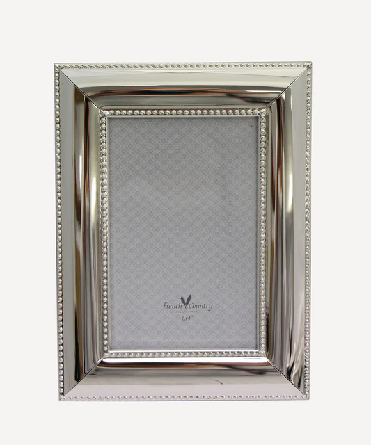 French Country Silver Pearl Photo Frame - 4x6"