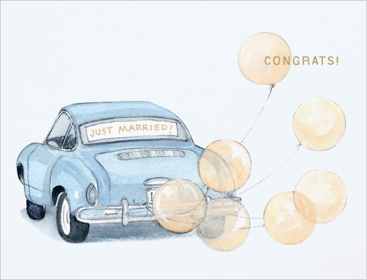 Vevoke Foil Card - Vintage Car Wedding