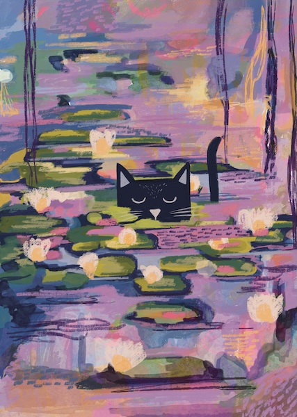 Vevoke Card - Claws Monet Waterlilies