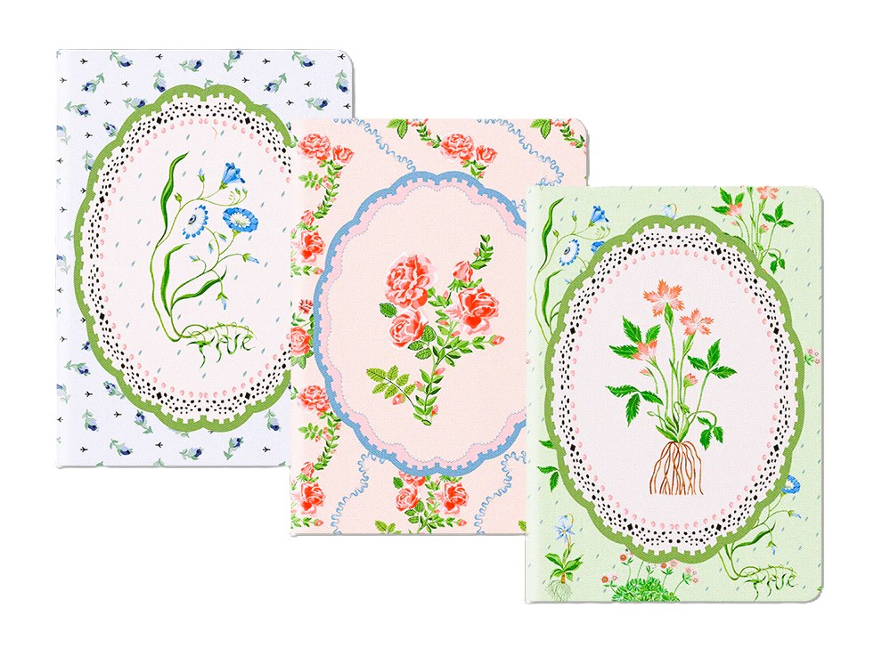 Vevoke Medium Notebook Set - Floral Vignette
