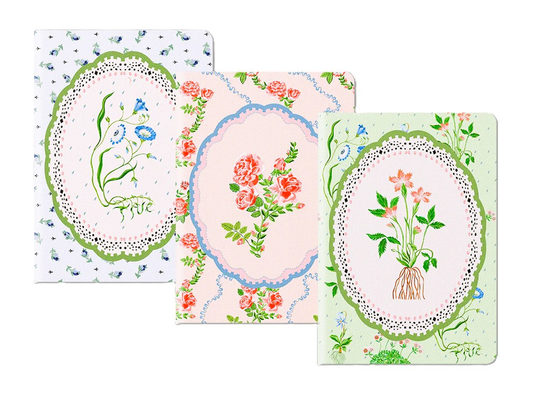 Vevoke Medium Notebook Set - Floral Vignette