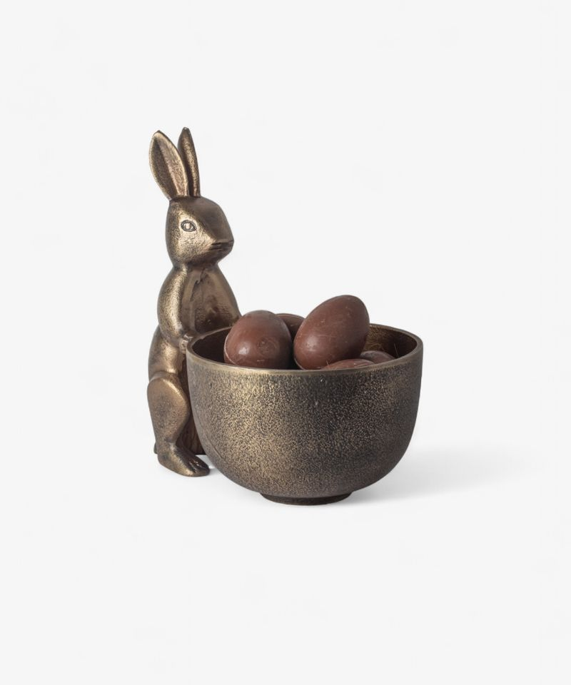 French Country Rabbit Sweets Bowl - Sitting