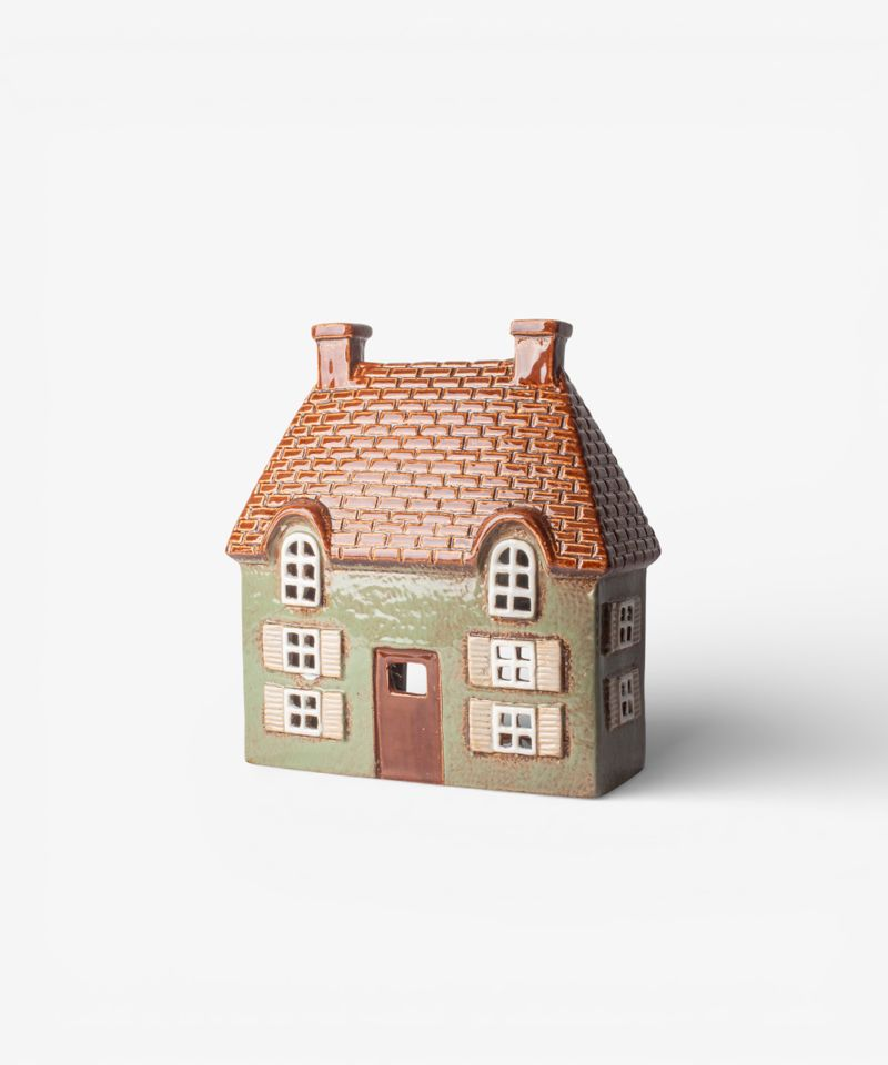 French Country Cotswold Tea Light Cottage Seagreen