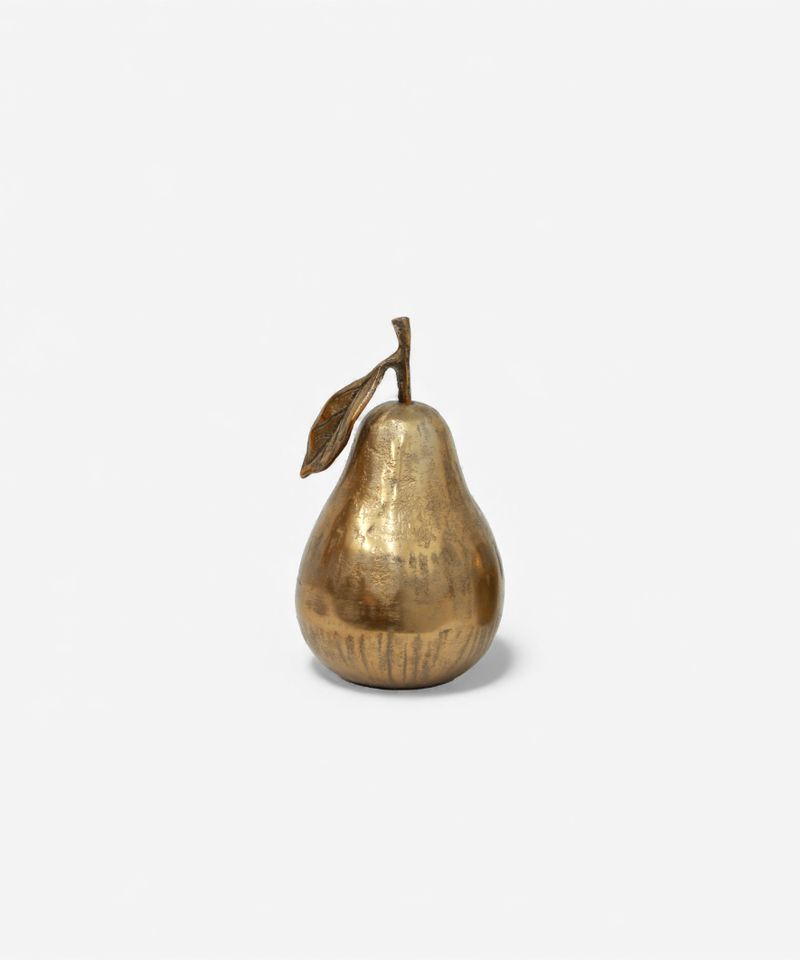 French Country Decorative Pear - Gold