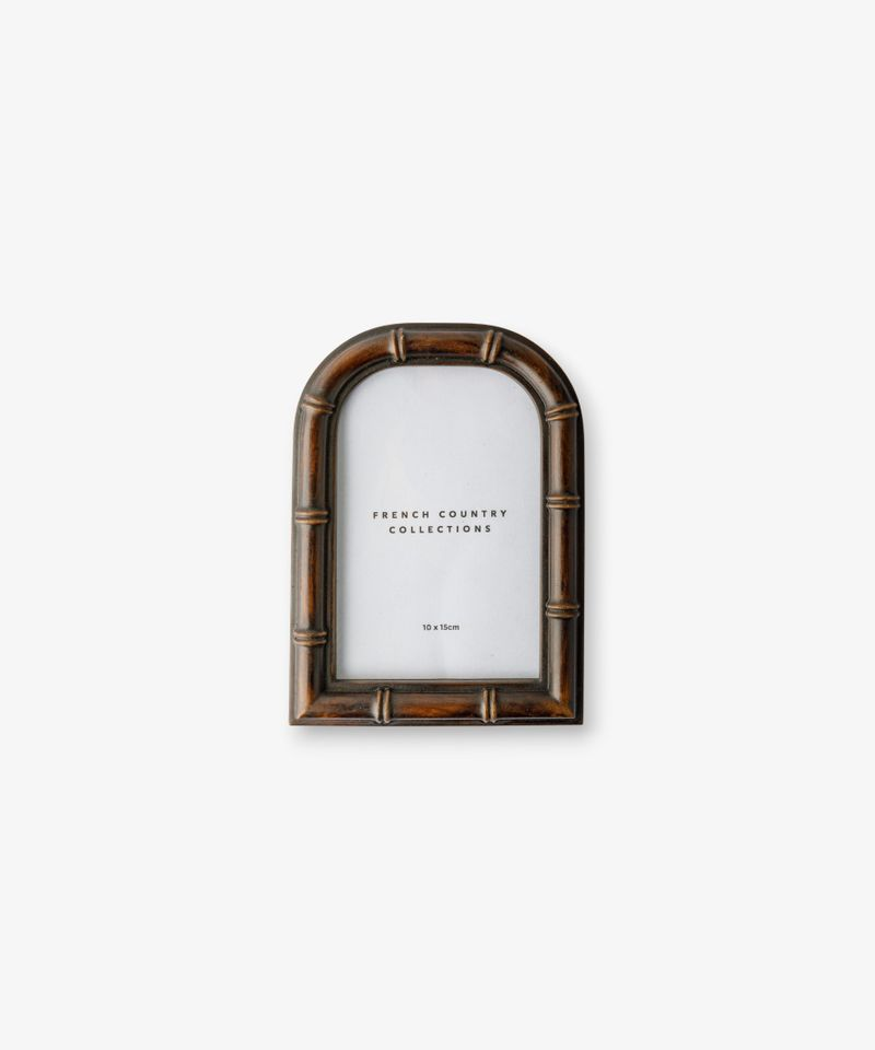 French Country Bamboo Round Top Photo Frame 4x6
