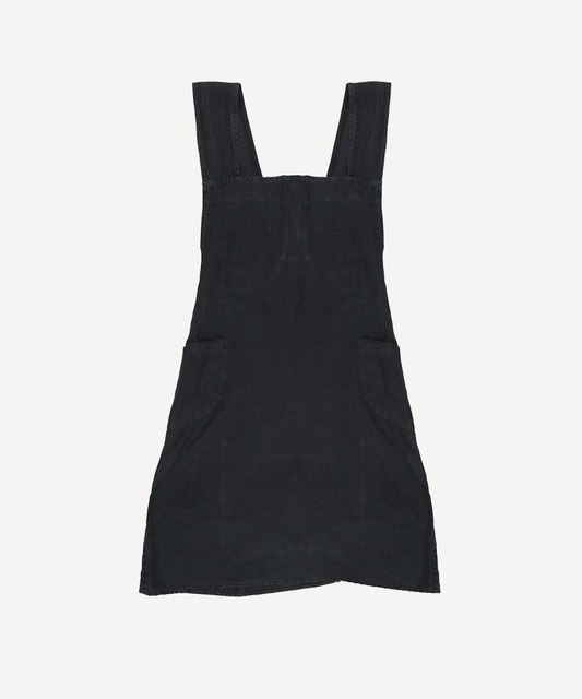 French Country Cross Back Apron - Black