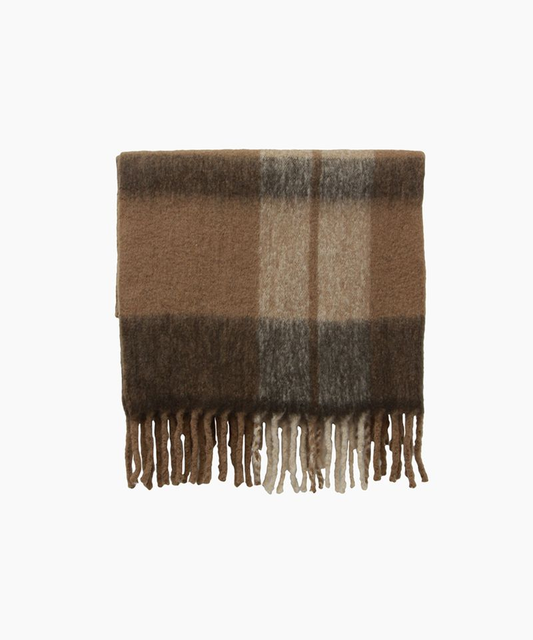 French Country Canopy Plaid Tassel Throw