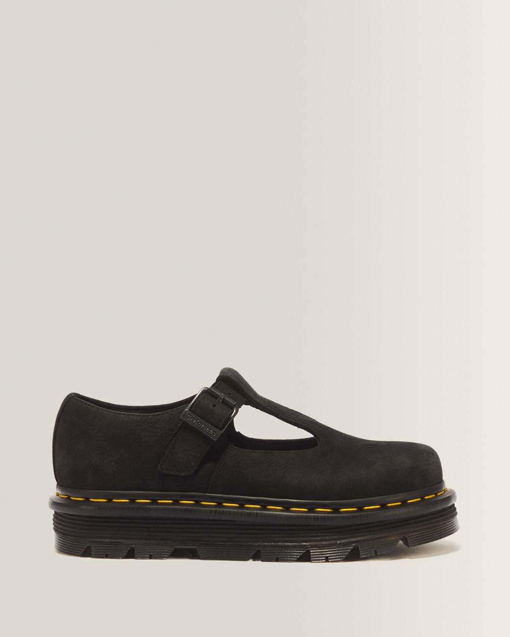 Dr Marten's Zebzag Mary Jane - Black Milled Nubuck