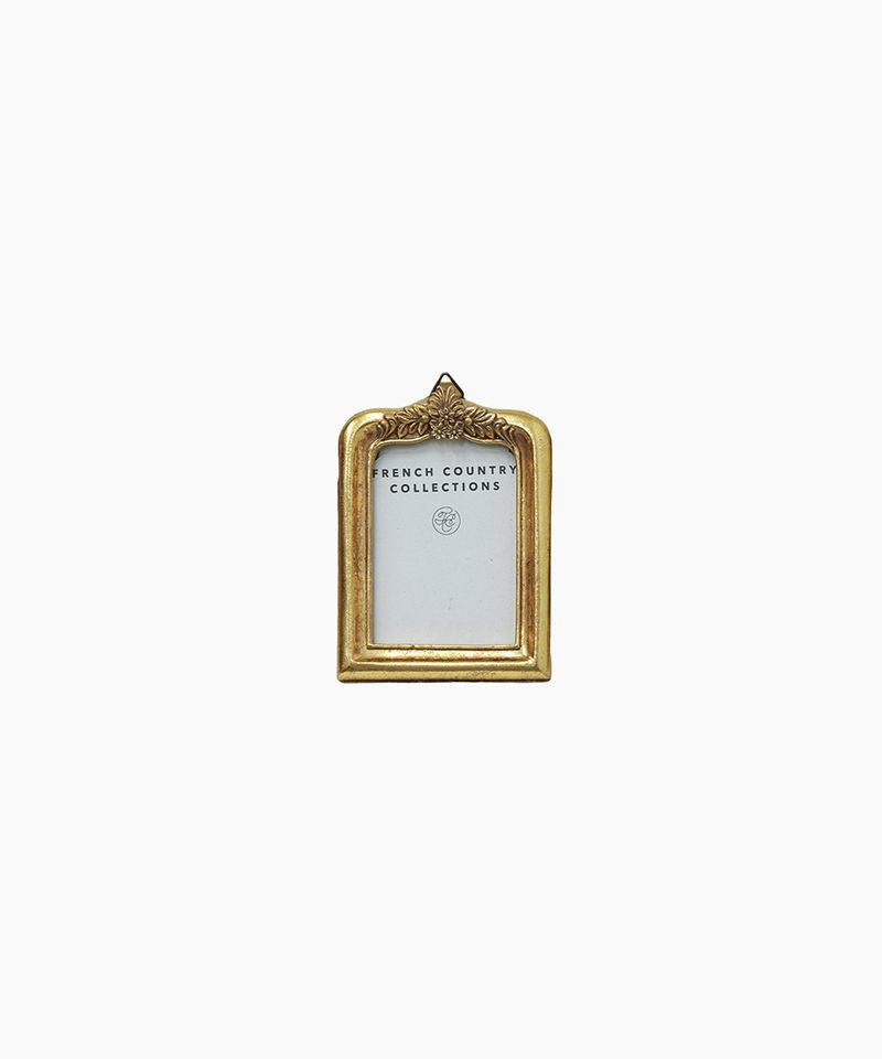 French Country Floral Shaped Photo Frame Gold 2x3