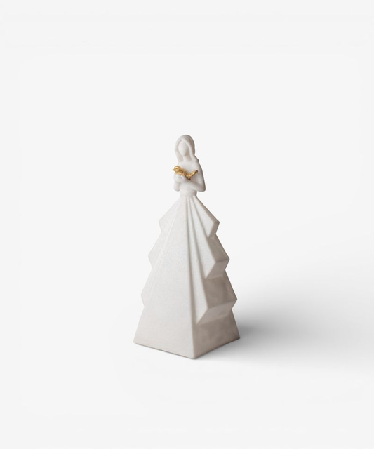French Country Angel With Dove - Light Up