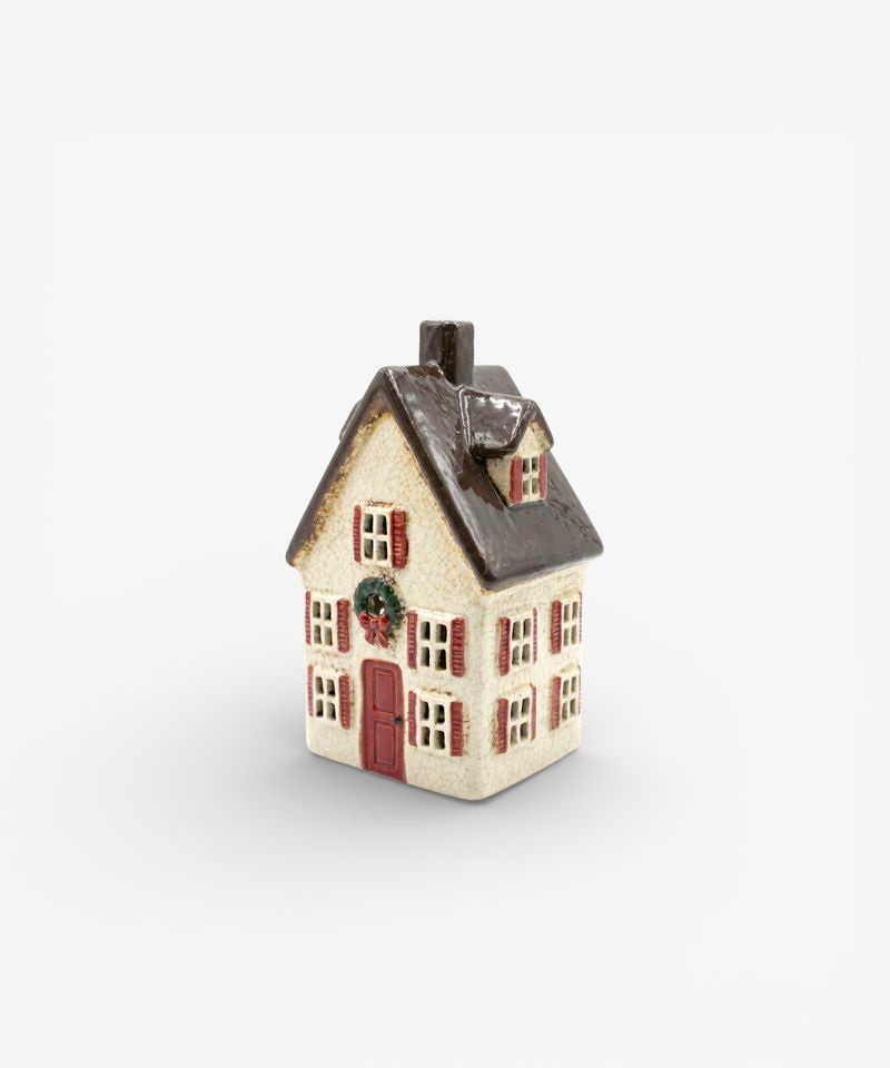 French Country Nordgard Tall Villa with Bow Wreath