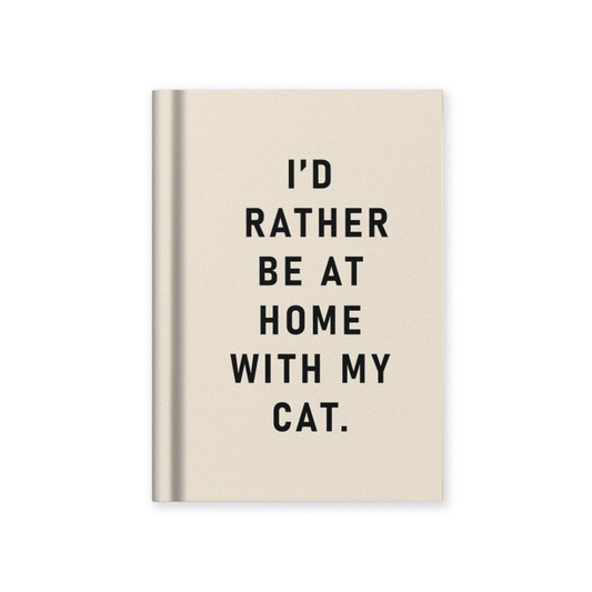 Vevoke Hard Cover Tiny Notebook - I'd Rather Be At Home With My Cat