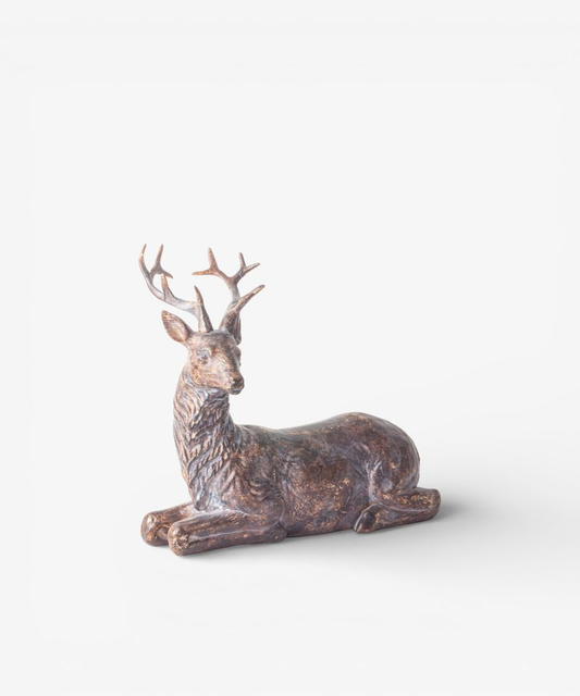 French Country Sentinel Small Lying Down Reindeer Right Side