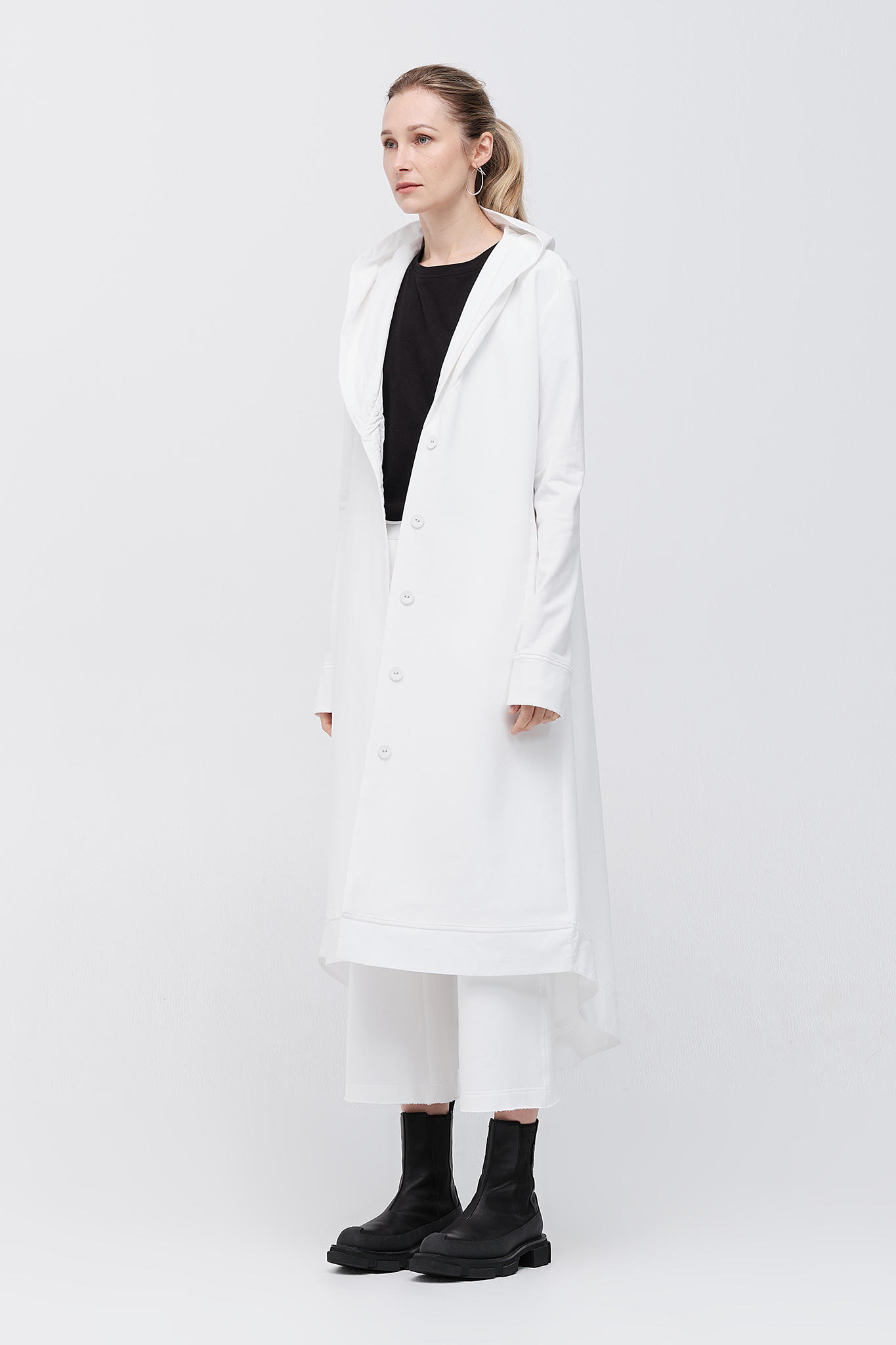 Taylor Wave Coat - Ivory/Ivory