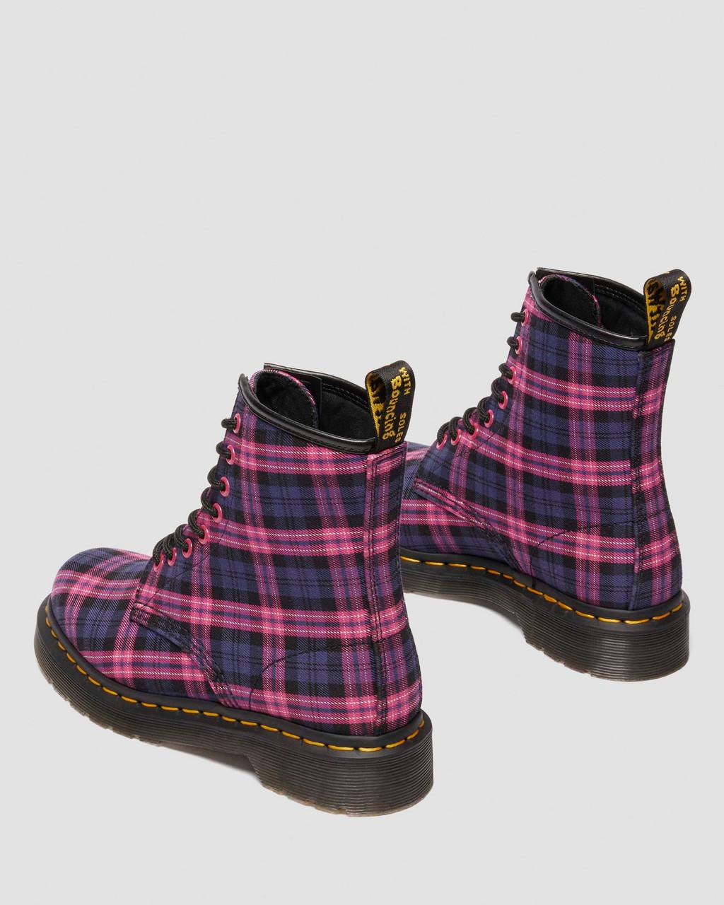 Dr Martens 1460 Pink Tartan Lace Up Boots