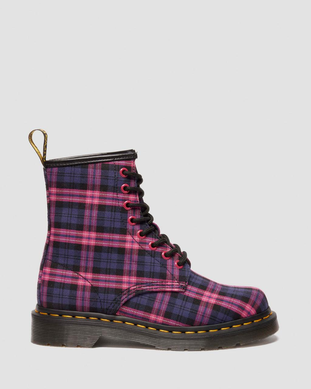 Dr Martens 1460 Pink Tartan Lace Up Boots