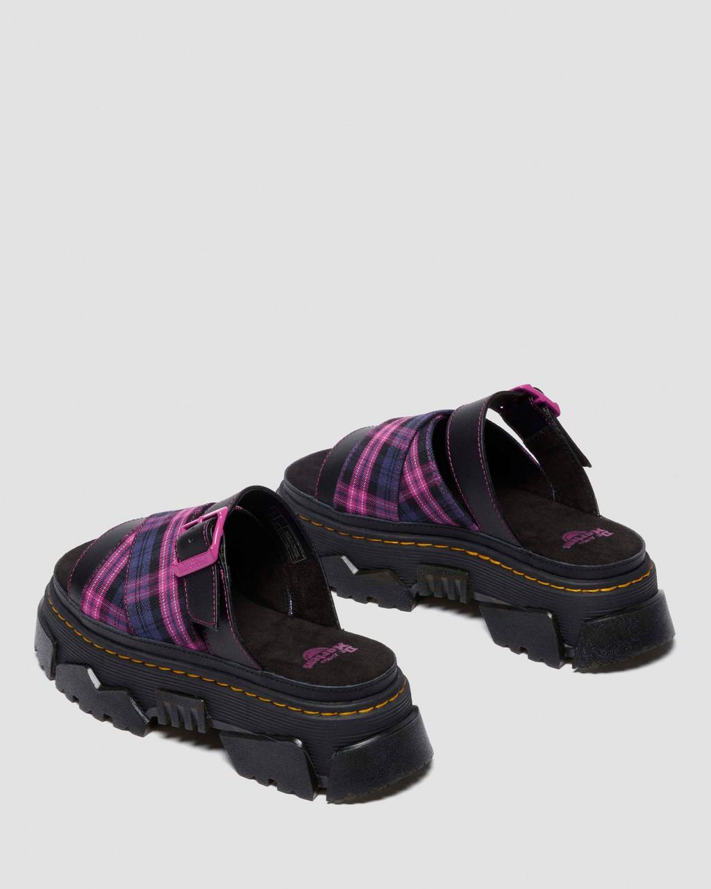 Dr Martens Mattison Slide Sandal - Pink Multi Tartan