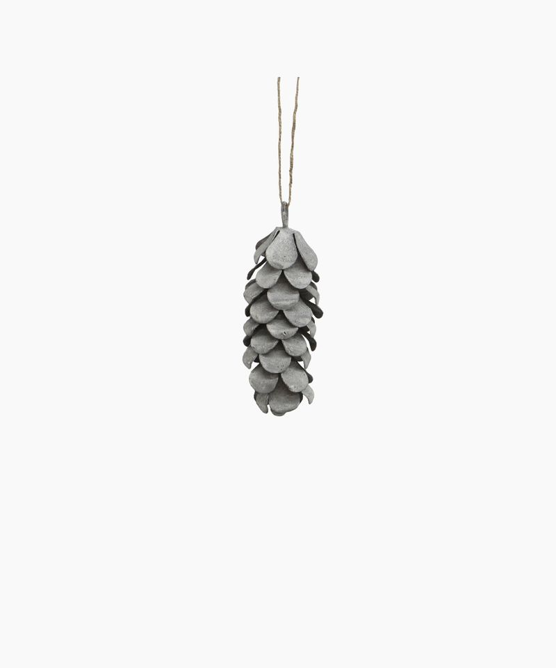 French Country Hanging Pinecone Long Ash Grey