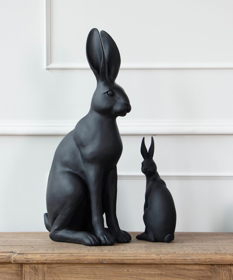 French Country Harold The Hare Turning - Black