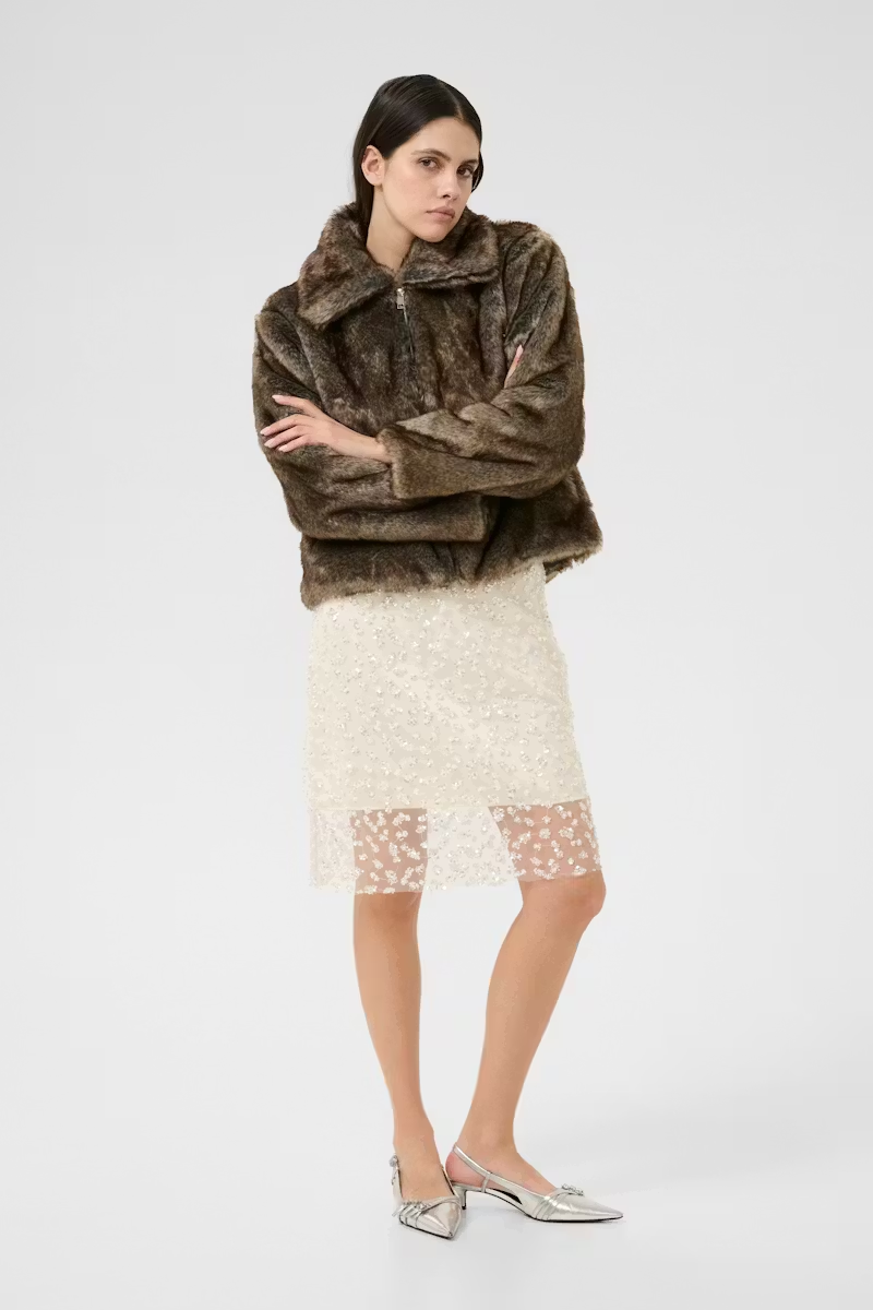 Karen By Simonsen Carol Fur Jacket - Falcon